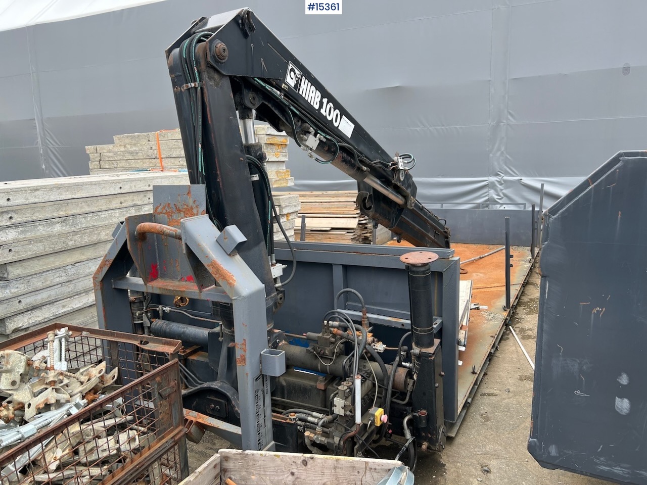 Krokløftkasse m/ HIAB kran - Lastväxlarflak: bild 1 Krokløftkasse m/ HIAB kran - Lastväxlarflak: bild 1