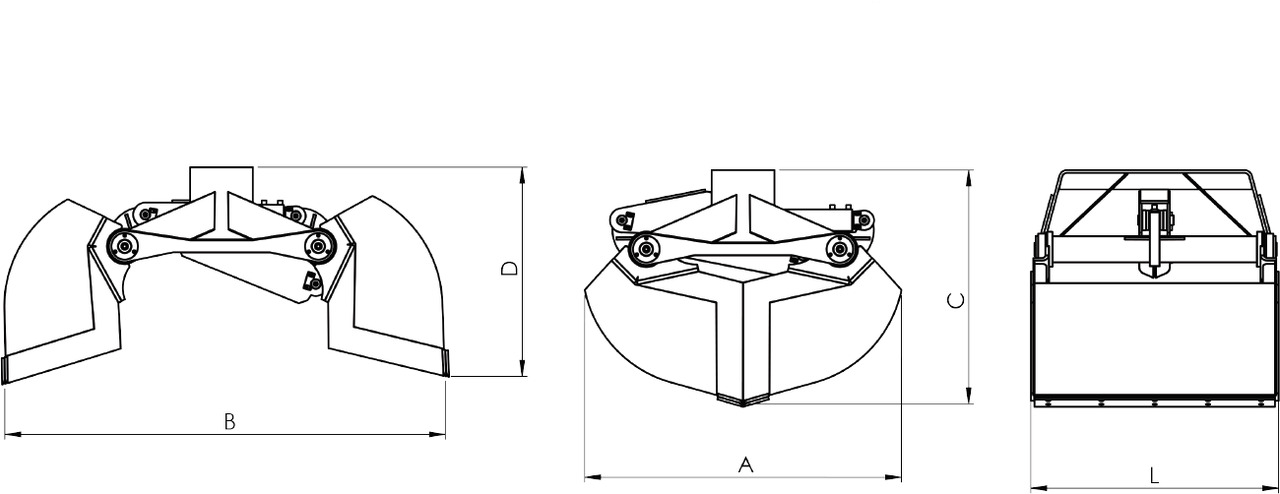 Clamshell bucket for digging BV-M 500 - Gripskopa för Lastbilskran: bild 4 Clamshell bucket for digging BV-M 500 - Gripskopa för Lastbilskran: bild 4