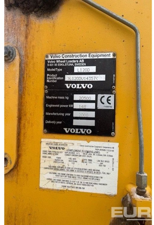 2000 Volvo L120D - Hjullastare: bild 2 2000 Volvo L120D - Hjullastare: bild 2