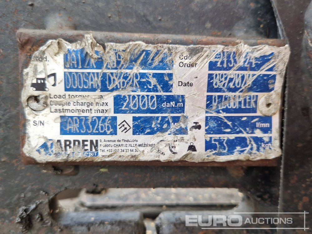 Redskapsfäste QH to suit Doosan DX62: bild 7