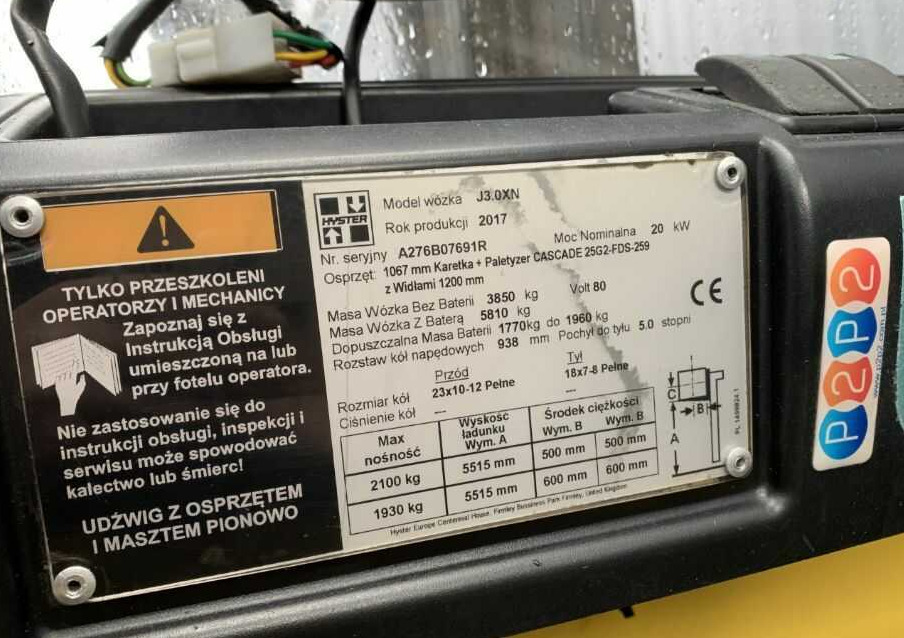 Hyster J3.0XN - Eltruck: bild 4 Hyster J3.0XN - Eltruck: bild 4