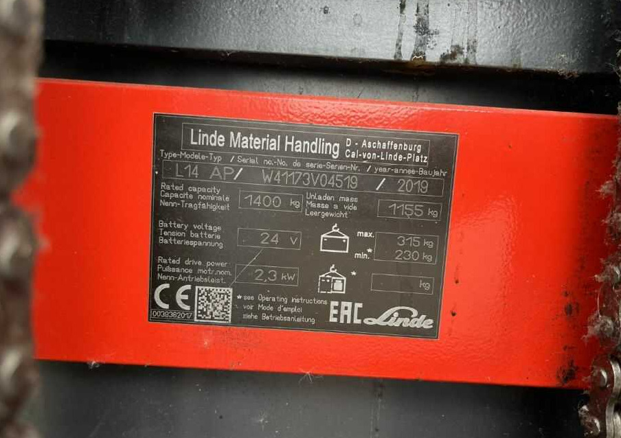 Linde L14AP - Staplare: bild 4 Linde L14AP - Staplare: bild 4