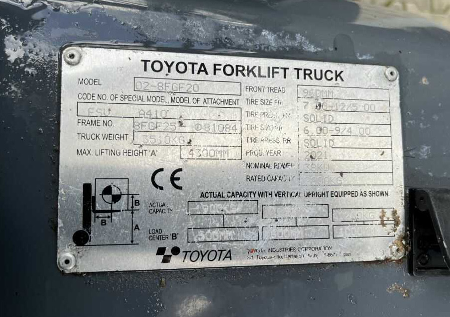 Toyota 8FGF20 - Gasoltruck: bild 4 Toyota 8FGF20 - Gasoltruck: bild 4