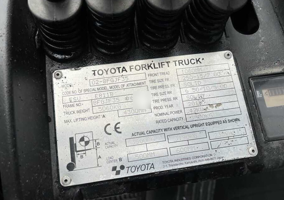 Toyota 8FGJF35 - Gasoltruck: bild 5 Toyota 8FGJF35 - Gasoltruck: bild 5