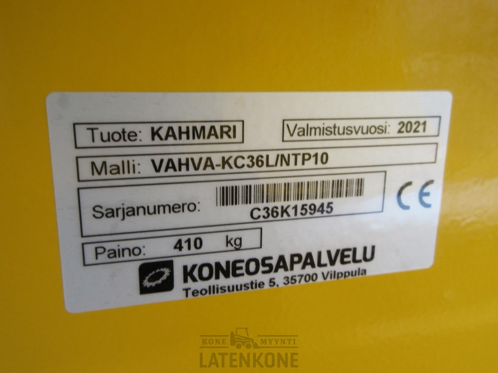 Gripklo för Byggmaskiner Vahva KC36 NTP10 kaivinkoneen koura: bild 15