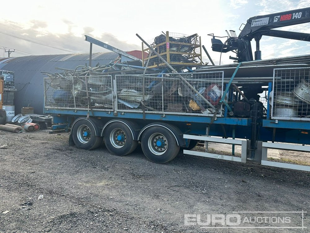 2010 SDC Trailer Tri Axle Flatbed Trailer, Hiab 140 Crane - Flaktrailer: bild 4 2010 SDC Trailer Tri Axle Flatbed Trailer, Hiab 140 Crane - Flaktrailer: bild 4
