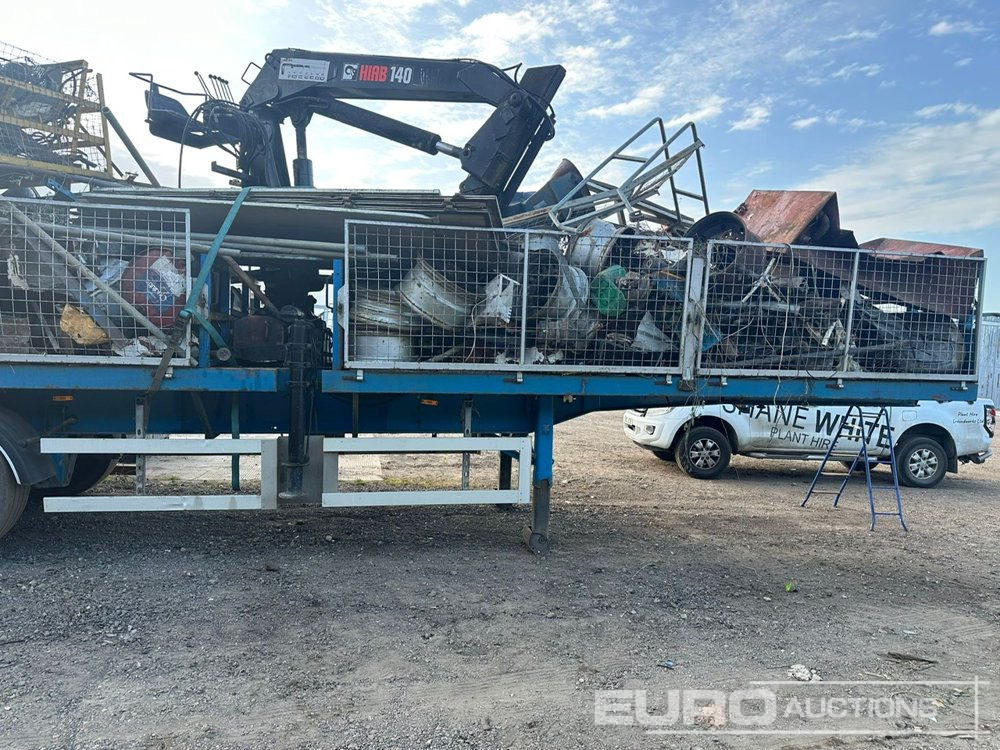 2010 SDC Trailer Tri Axle Flatbed Trailer, Hiab 140 Crane - Flaktrailer: bild 3 2010 SDC Trailer Tri Axle Flatbed Trailer, Hiab 140 Crane - Flaktrailer: bild 3