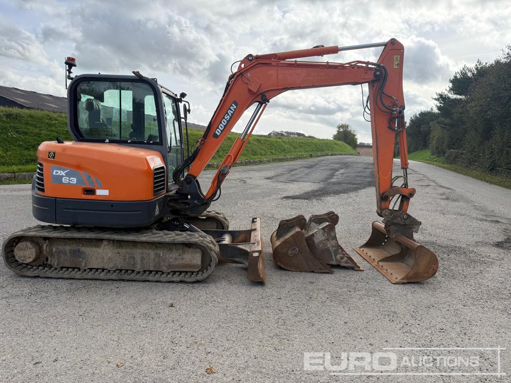 2018 Doosan DX63-3 - Minigrävmaskin: bild 4 2018 Doosan DX63-3 - Minigrävmaskin: bild 4