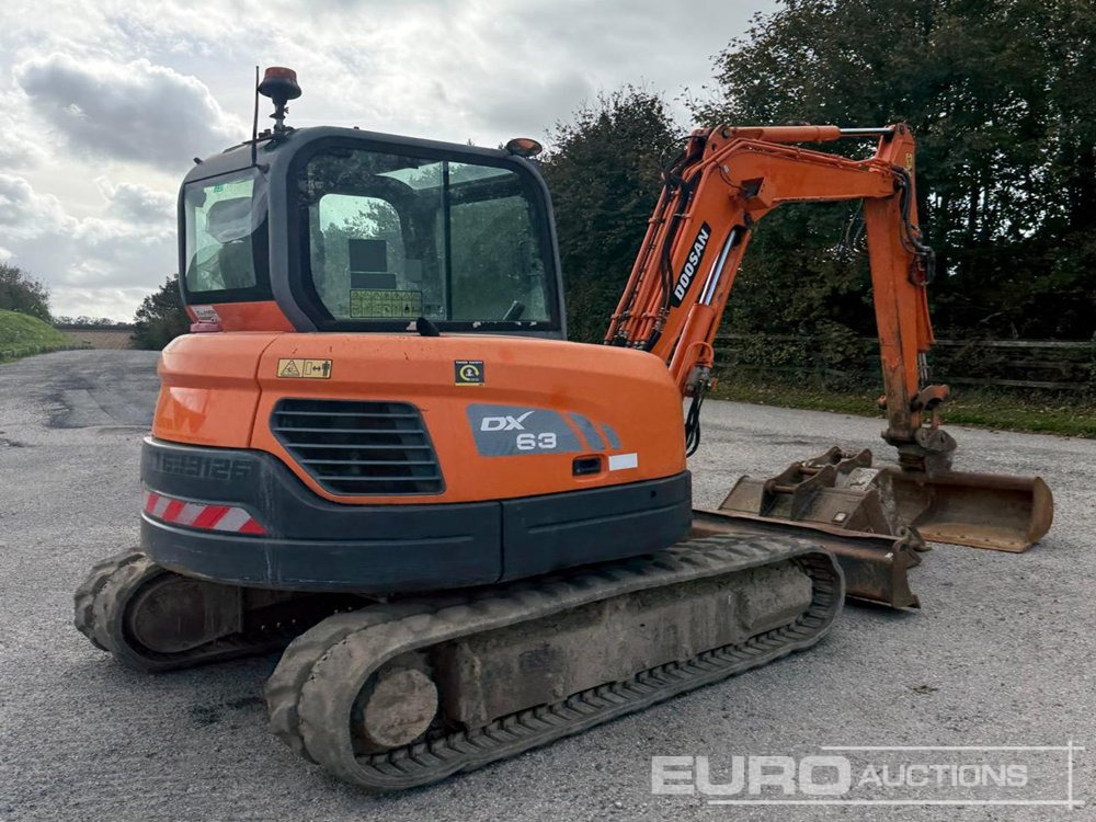 2018 Doosan DX63-3 - Minigrävmaskin: bild 2 2018 Doosan DX63-3 - Minigrävmaskin: bild 2