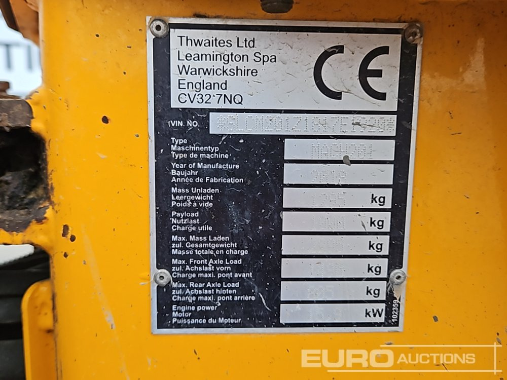Minitippbil 2018 Thwaites 1 Ton: bild 48 Minitippbil 2018 Thwaites 1 Ton: bild 48