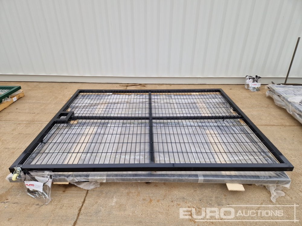 3m x 2.3m Heavy Duty Galvanized Powder Coated Gate (2 of), 100mm x 100mm Post (2 of), Assembly Kit (Black) - Garage & Verkstadsutrustning: bild 2 3m x 2.3m Heavy Duty Galvanized Powder Coated Gate (2 of), 100mm x 100mm Post (2 of), Assembly Kit (Black) - Garage & Verkstadsutrustning: bild 2