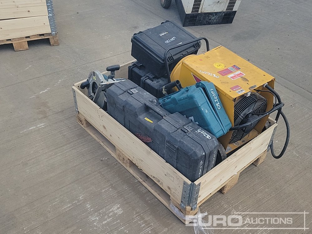 Probst FXAH120 Cordless Vacuum Lift (3 of), Makita 110 Volt Circular Saw, Makita Cordless Resipricating Saw, 415 Volt Masters Space Heater, 110 Volt Milwaukee Hammer Drill - Entreprenadutrustning: bild 3 Probst FXAH120 Cordless Vacuum Lift (3 of), Makita 110 Volt Circular Saw, Makita Cordless Resipricating Saw, 415 Volt Masters Space Heater, 110 Volt Milwaukee Hammer Drill - Entreprenadutrustning: bild 3