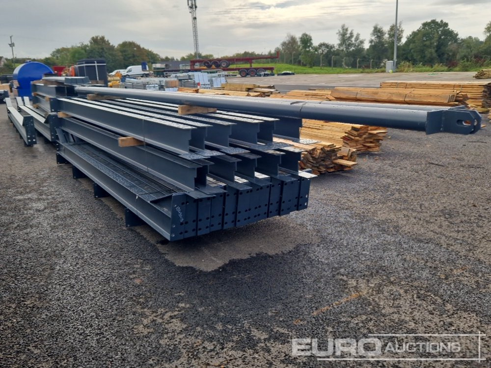 Unused 100' x 30' x 15' Steel Frame Building, 12.5 Roof Pitch, Purlin Cleats, Roof Bracing - Container hus: bild 2 Unused 100' x 30' x 15' Steel Frame Building, 12.5 Roof Pitch, Purlin Cleats, Roof Bracing - Container hus: bild 2