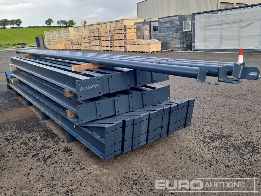 Unused 100' x 40' x 16.5' Steel Frame Building, 12.5 Roof Pitch, Purlin Cleats, Roof Bracing - Container hus: bild 4 Unused 100' x 40' x 16.5' Steel Frame Building, 12.5 Roof Pitch, Purlin Cleats, Roof Bracing - Container hus: bild 4