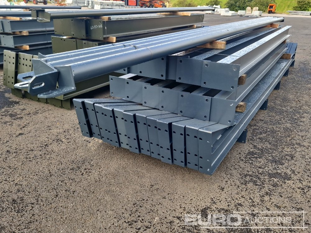 Unused 100' x 40' x 16.5' Steel Frame Building, 12.5 Roof Pitch, Purlin Cleats, Roof Bracing - Container hus: bild 1 Unused 100' x 40' x 16.5' Steel Frame Building, 12.5 Roof Pitch, Purlin Cleats, Roof Bracing - Container hus: bild 1