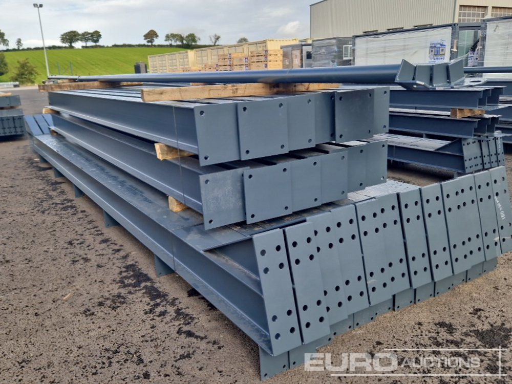 Unused 100' x 50' x 20' Steel Frame Building, 12.5 Roof Pitch, Purlin Cleats, Roof Bracing - Container hus: bild 2 Unused 100' x 50' x 20' Steel Frame Building, 12.5 Roof Pitch, Purlin Cleats, Roof Bracing - Container hus: bild 2