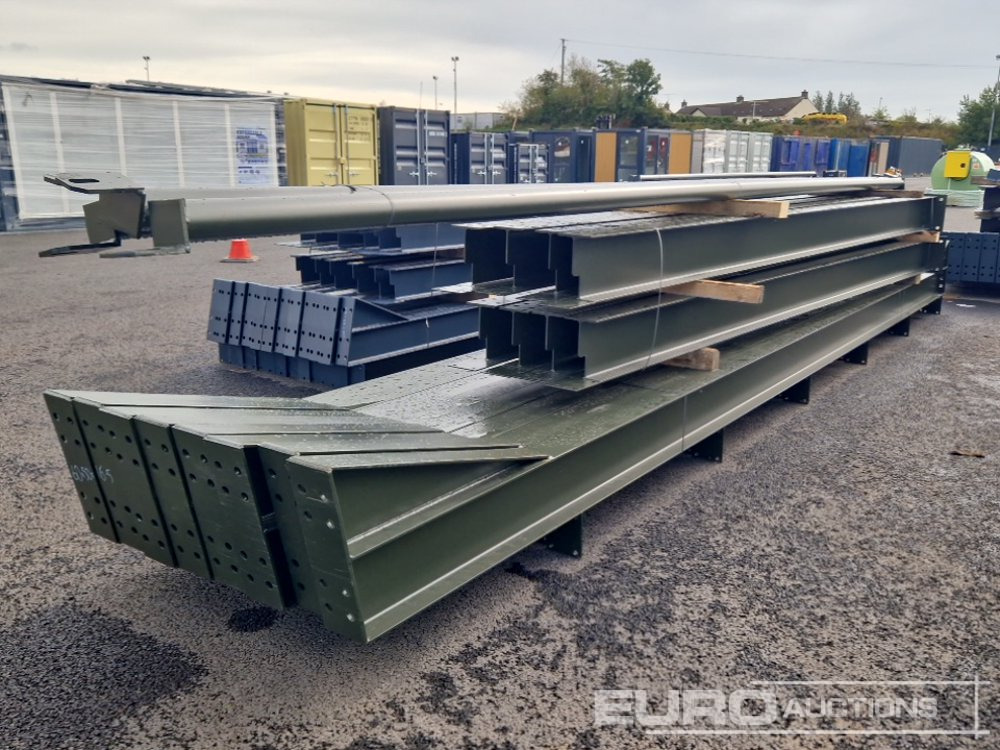 Unused 60' x 50' x 16.5' Steel Frame Building, 12.5 Roof Pitch, Purlin Cleats, Roof Bracing - Container hus: bild 3 Unused 60' x 50' x 16.5' Steel Frame Building, 12.5 Roof Pitch, Purlin Cleats, Roof Bracing - Container hus: bild 3