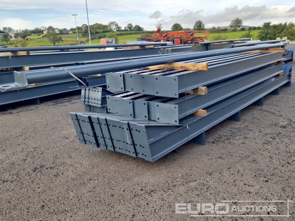 Unused 80' x 40' x 16.5' Steel Frame Building, 12.5 Roof Pitch, Purlin Cleats, Roof Bracing - Container hus: bild 3 Unused 80' x 40' x 16.5' Steel Frame Building, 12.5 Roof Pitch, Purlin Cleats, Roof Bracing - Container hus: bild 3