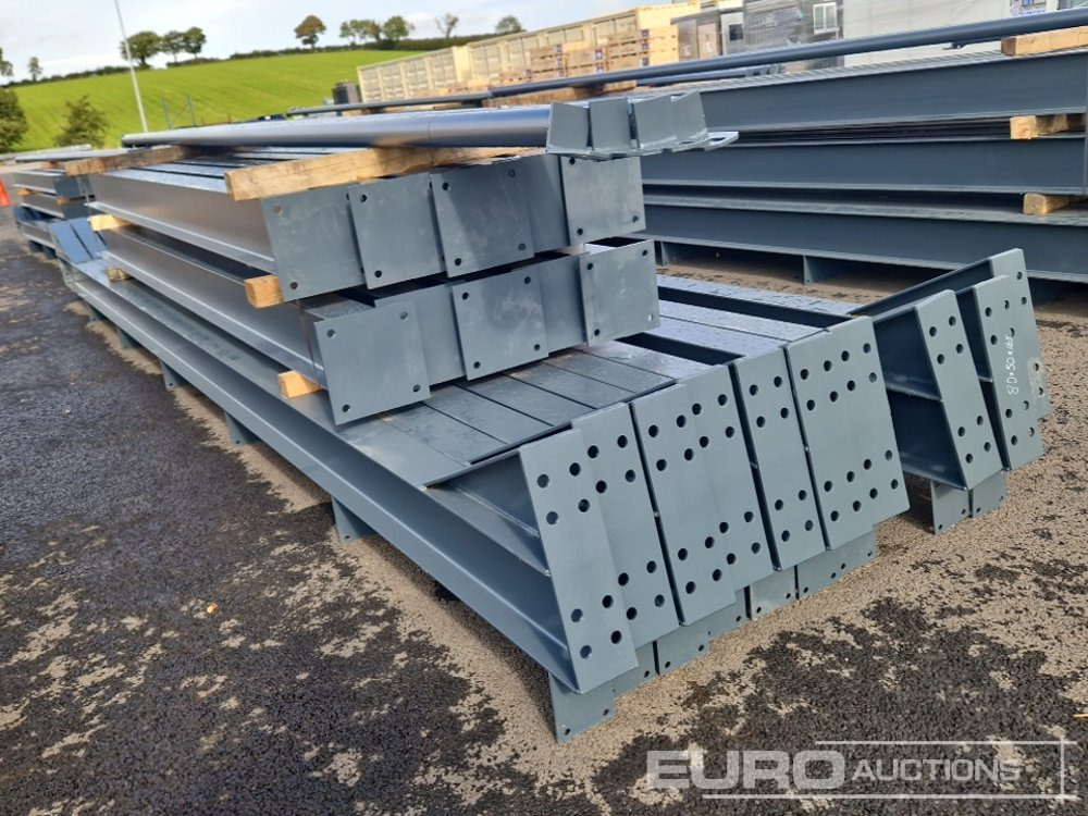 Unused 80' x 50’ x 16.5' Steel Frame Building, 12.5 Roof Pitch, Purlin Cleats, Roof Bracing - Container hus: bild 4 Unused 80' x 50’ x 16.5' Steel Frame Building, 12.5 Roof Pitch, Purlin Cleats, Roof Bracing - Container hus: bild 4