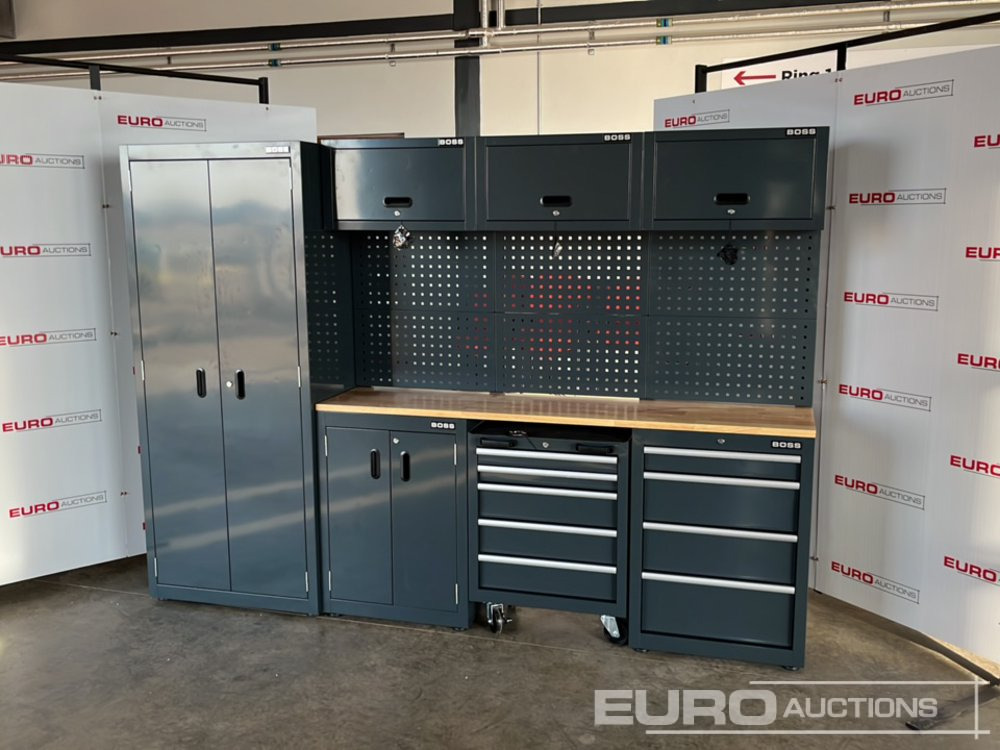 Unused Boss 2.6m 9 Drawer, 5 Cabinet Tool Station (3 Boxes) - Garage & Verkstadsutrustning: bild 1 Unused Boss 2.6m 9 Drawer, 5 Cabinet Tool Station (3 Boxes) - Garage & Verkstadsutrustning: bild 1