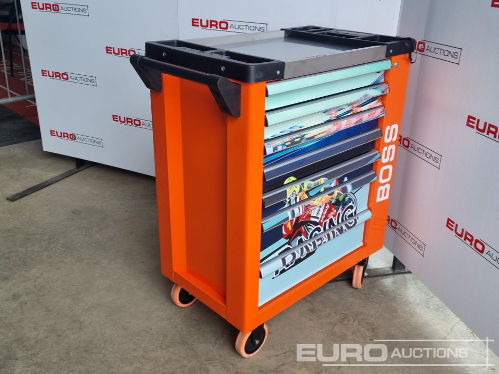 Garage & Verkstadsutrustning Unused Boss Wheeled Tool Cart with 258pc Tools (Orange): bild 7