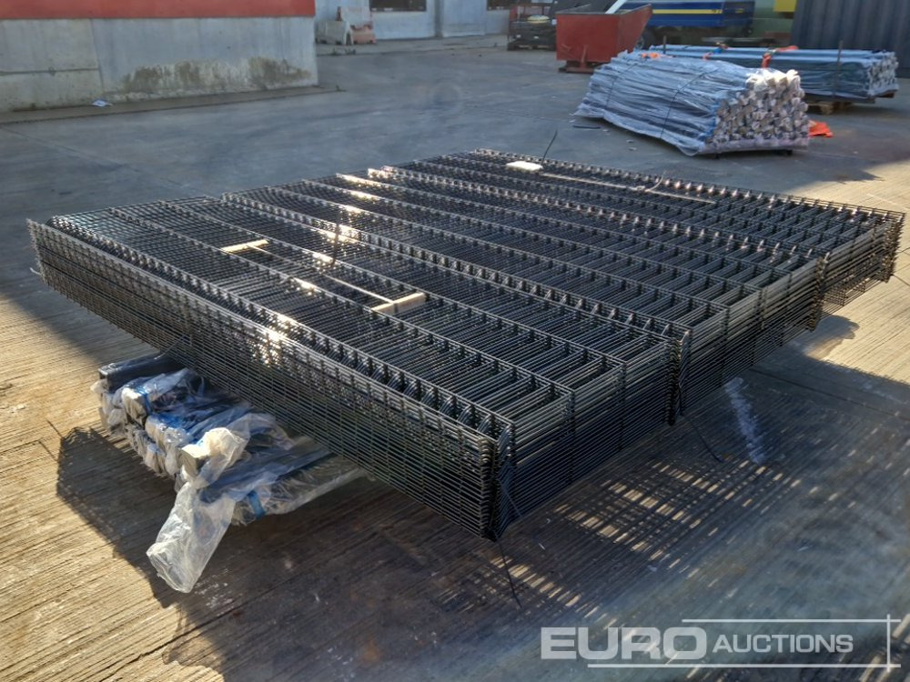 Unused Galvanised & Powder Coated Heavy Duty (5mm) Wire Mesh Fencing, 25 x H2.4m x W2.2m Panels, 26 x 60mm x 60mm x3m Posts, with Fittings (Black) - Entreprenadutrustning: bild 5 Unused Galvanised & Powder Coated Heavy Duty (5mm) Wire Mesh Fencing, 25 x H2.4m x W2.2m Panels, 26 x 60mm x 60mm x3m Posts, with Fittings (Black) - Entreprenadutrustning: bild 5
