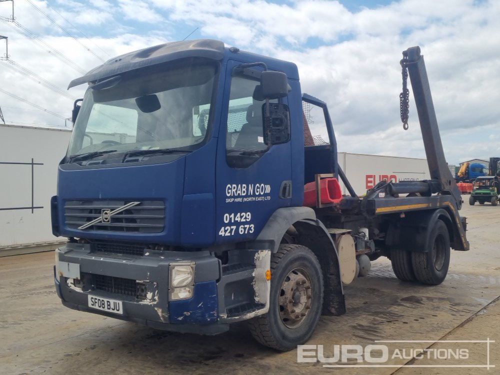 Volvo 4x2 Skip Loader Lorry, Extendable Arms, Manual Gearbox (Reg. Docs. & Plating Certificate Available) - Liftdumper lastbil: bild 1 Volvo 4x2 Skip Loader Lorry, Extendable Arms, Manual Gearbox (Reg. Docs. & Plating Certificate Available) - Liftdumper lastbil: bild 1