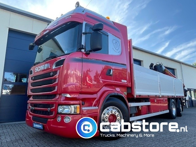 Scania R520 LB6X2*4HNB Euro 6 - Bouwjaar 2013 - Highline - Opticruise - Open box + Palfinger PK 24001-K B Autolaadkraan - Good condition ! - Flakbil, Kranbil: bild 1 Scania R520 LB6X2*4HNB Euro 6 - Bouwjaar 2013 - Highline - Opticruise - Open box + Palfinger PK 24001-K B Autolaadkraan - Good condition ! - Flakbil, Kranbil: bild 1