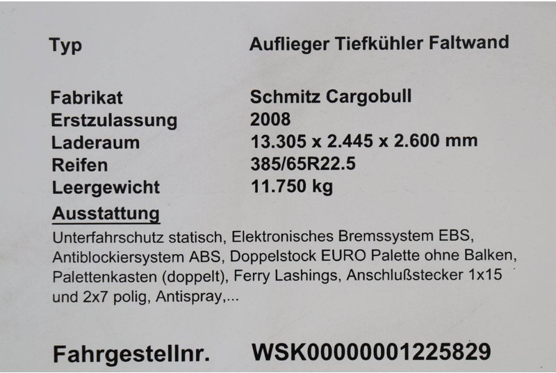 Schmitz Cargobull SKO 24 - Kyl/ Frys semitrailer: bild 3 Schmitz Cargobull SKO 24 - Kyl/ Frys semitrailer: bild 3