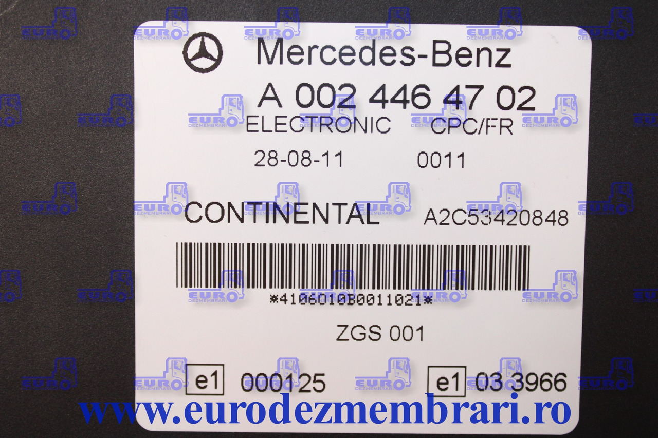 CALCULATOR CPC-FR MERCEDES ACTROS MP3 A0024464702 - Kontrollenhet för Lastbil: bild 3 CALCULATOR CPC-FR MERCEDES ACTROS MP3 A0024464702 - Kontrollenhet för Lastbil: bild 3