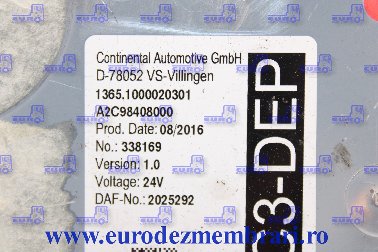 CALCULATOR VIC3-DEP DAF XF106 2025292 - Kontrollenhet för Lastbil: bild 2 CALCULATOR VIC3-DEP DAF XF106 2025292 - Kontrollenhet för Lastbil: bild 2