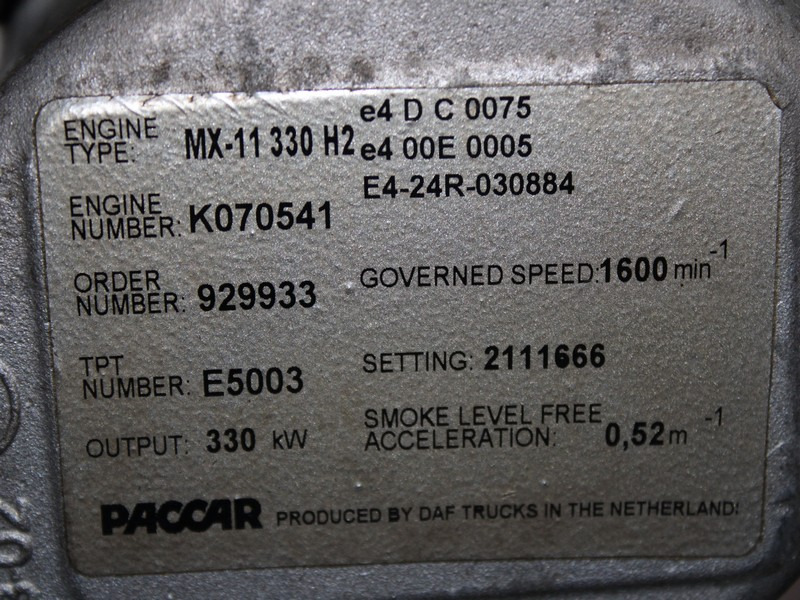 MOTOR DAF MX-11 330 H2 450CP EURO 6 2111666 - Motor för Lastbil: bild 5 MOTOR DAF MX-11 330 H2 450CP EURO 6 2111666 - Motor för Lastbil: bild 5