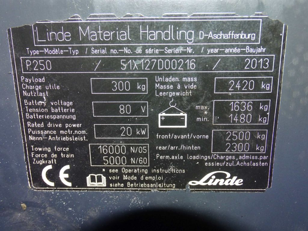 Linde P250 - Dragtruck: bild 5 Linde P250 - Dragtruck: bild 5