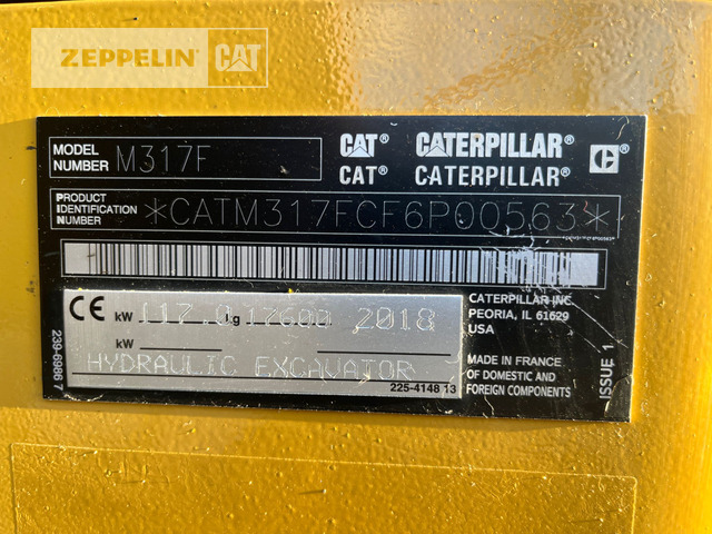 Cat M317F - Grävmaskin på däck: bild 2 Cat M317F - Grävmaskin på däck: bild 2