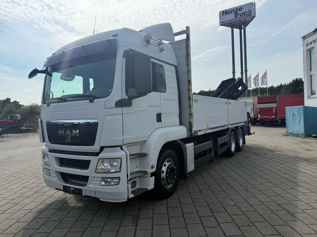 MAN TG-S 26.440 6x4 Pritsche Heckkran PK 27002+Funk - Flakbil, Kranbil: bild 1 MAN TG-S 26.440 6x4 Pritsche Heckkran PK 27002+Funk - Flakbil, Kranbil: bild 1